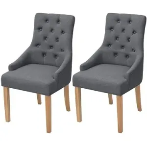 Jídelní židle 2 ks tmavě šedé textil #5877131