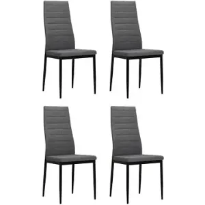 Jídelní židle 4 ks světle šedé textil #5871183