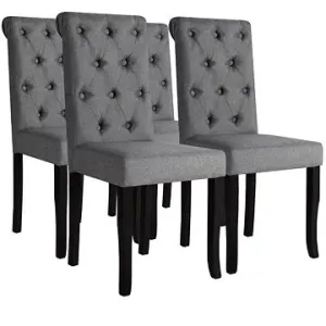 Jídelní židle 4 ks tmavě šedé textil #5877067