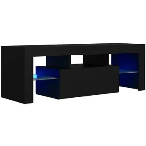 Shumee TV skříňka s LED osvětlením černá 120 × 35 × 40 cm