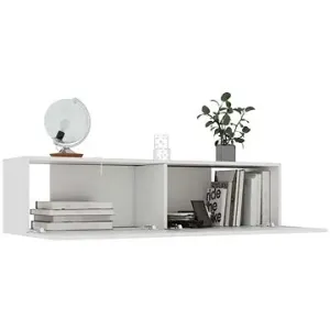 TV stolek bílý 120x30x30 cm dřevotříska