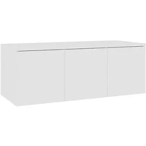 TV stolek bílý 80x34x30 cm dřevotříska