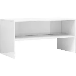 TV stolek bílý s vysokým leskem 80x40x40 cm dřevotříska