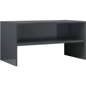 TV stolek šedý s vysokým leskem 80x40x40 cm dřevotříska