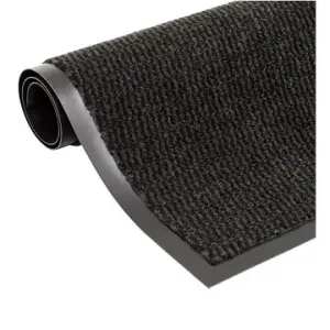 Protiprachová obdélníková rohožka všívaná 90x150cm černá