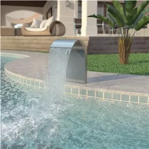 Bazénová fontána, nerezová ocel, 45x30x65 cm, stříbrná