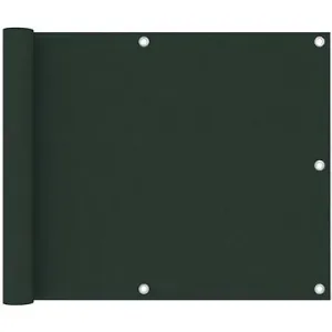 Balkónová zástěna tmavě zelená 75×300 cm oxfordská látka 134996