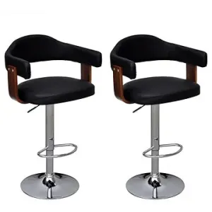 Barové stoličky 2 ks ohýbané dřevo
