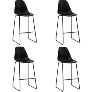 Barové židle 4 ks černé plast