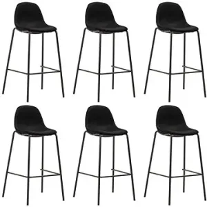 Barové židle 6 ks černé textil, 279665