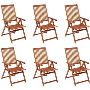 Skládací zahradní židle 6 ks masivní akáciové dřevo 3065516