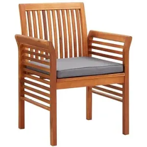 Zahradní jídelní židle s poduškou masivní akáciové dřevo 45969