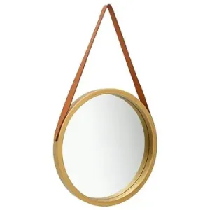 Nástěnné zrcadlo s popruhem 50 cm zlaté