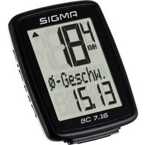 Cyklopočítač Sigma BC 7.16, káblový přenos, se senzorem kola