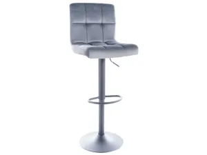 Signal Barová židle C105 VELVET černý rám / šedá BLUVEL 14
