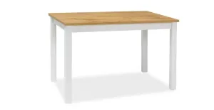 Signal Jídelní stůl ADAM | 100 x 60 cm Barva: dub wotan / bílý mat #3721289