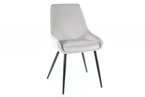 Jídelní židle COBE VELVET Signal Světle šedá #5212102