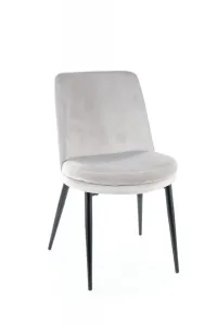 Jídelní židle KAYLA VELVET Signal Světle šedá #5212035