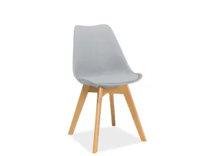 Jídelní židle KRIS dub Signal Světle šedá #5211746