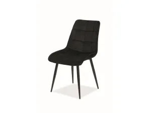 Signal Jídelní židle CHIC VELVET | černé nohy Barva: Černá / Bluvel 19 #3677825