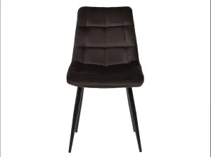 Signal Jídelní židle CHIC VELVET | černé nohy Barva: Hnedá / Bluvel 48 #3677827