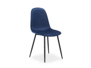 Signal Jídelní židle FOX VELVET | černá matná Barva: Tmavě modrá / TAP.91 #3632206