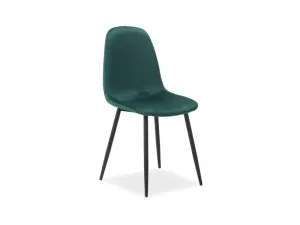 Signal Jídelní židle FOX VELVET | černá matná Barva: Tmavě zelená / TAP.89 #3632208