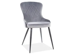 Signal Jídelní židle LOTUS VELVET SIGNAL - židle/ křesla: kov černý/ šedá Bluvel 14 #2605996