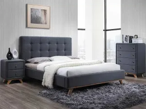 Signal Čalouněná postel MELISSA 160 x 200 cm barva šedá
