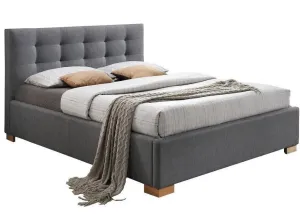 Signal Čalouněná postel COPENHAGEN 160 x 200 cm barva šedá / dub
