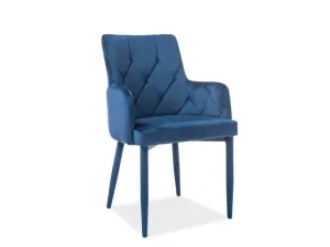Signal Jídelní židle RICARDO Velvet Barva: Modrá / Bluvel 86