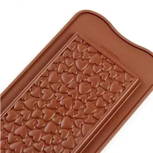 Silikomart Silikonová forma na čokoládu Silikomart SCG38 Love Choco Bar | srdíčka