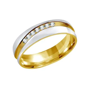 Silvego Snubní ocelový prsten pro ženy MARIAGE RRC2050-Z 47 mm #4560509