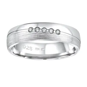Silvego Snubní stříbrný prsten Presley pro ženy QRZLP012W 49 mm #3464861