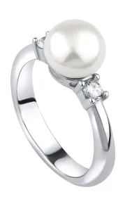 Silvego Stříbrný prsten Maya s pravou přírodní perlou LPS1496RW 53 mm