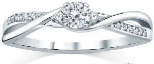 Silvego Stříbrný prsten s krystaly Swarovski FNJR085sw 54 mm