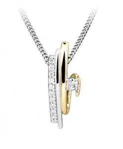 Silver Cat Nadčasový stříbrný náhrdelník se zirkony SC503 (řetízek, přívěsek) #4967074