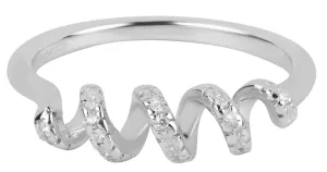 Silver Cat Spirálový prsten se zirkony SC258 52 mm