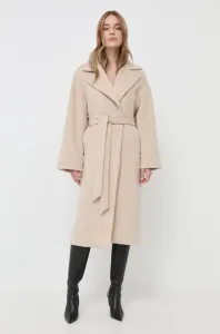 Kabát Silvian Heach dámský, béžová barva, přechodný, oversize