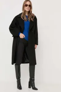 Kabát Silvian Heach dámský, černá barva, přechodný, oversize