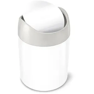 Simplehuman Mini odpadkový koš 1,5 l, bílá ocel, CW2079