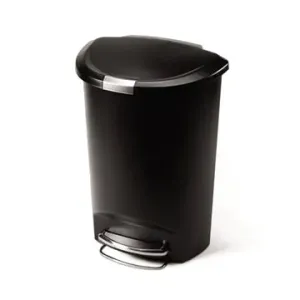 Simplehuman Pedálový koš na odpadky 50l, půlkulatý, plast, černý