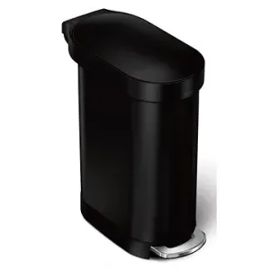 Simplehuman úzký pedálový odpadkový koš Slim – 45 l, matná černá ocel