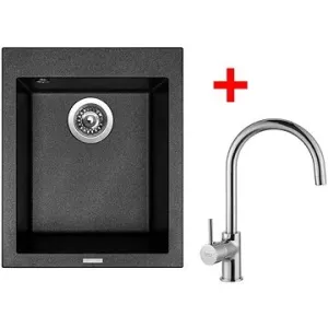 Sinks Cube 410 Metalblack + Vitalia