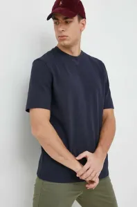 Bavlněné tričko Sisley tmavomodrá barva #4736320