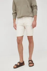 Džínové šortky Sisley pánské, béžová barva #4991309