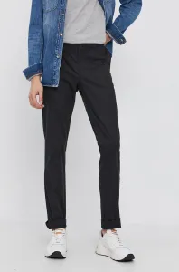Kalhoty Sisley pánské, černá barva, jednoduché #5150297