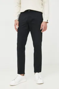 Kalhoty Sisley pánské, černá barva, jednoduché #2045698