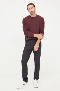 Kalhoty Sisley pánské, černá barva, jednoduché #2049567