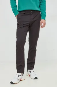 Kalhoty Sisley pánské, hnědá barva, přiléhavé #4127375